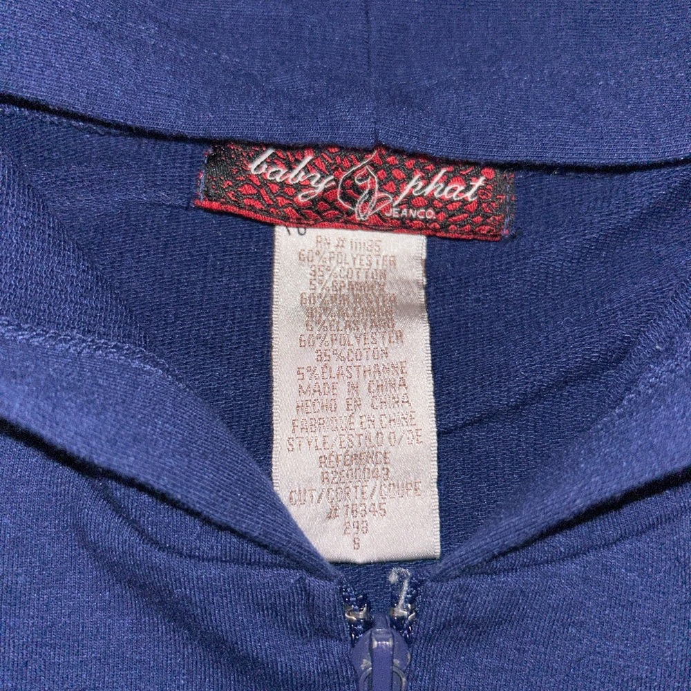 Vintage Baby Phat Y2K Signature Embroidered Beaded Logo Hoodie
-Size Small - Picture 5 of 6